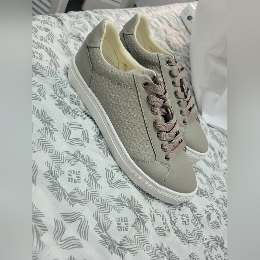 Hugo Boss Gray and White Sneakers with Modern Design